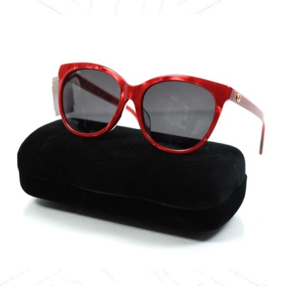 Gucci Accessories - Gucci GG0081SK Lipstick Red Sunglasses HOT